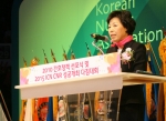 대한간호협회 신경림 회장이 간호교육 4년제 일원화의 중요성을 역설하고 있다. 


