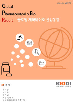 ▲ 한국보건산업진흥원은 지난 5월 30일, 주요국 제약바이오산업의 최신 동향 및 규제 정보 등을 담은 ‘글로벌 제약바이오 산업동향’ 보고서를 발간했다고 밝혔다.