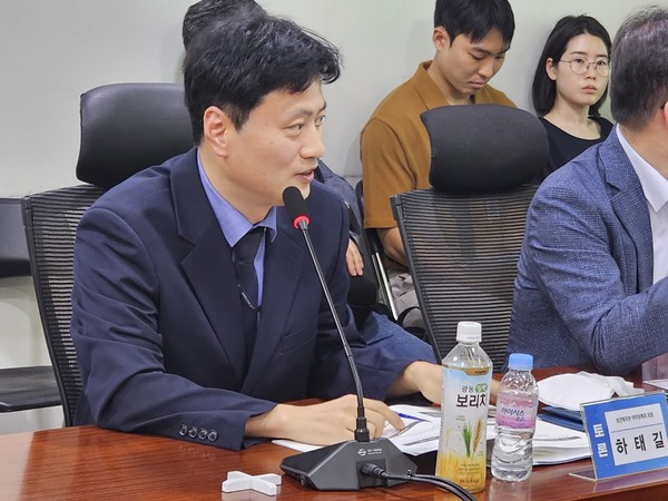 ▲ 보건복지부 하태길 약무정책과장은 다제약물 관리 사업의 발전을 위해선 직역 갈등을 넘어서야 한다고 주장했다.