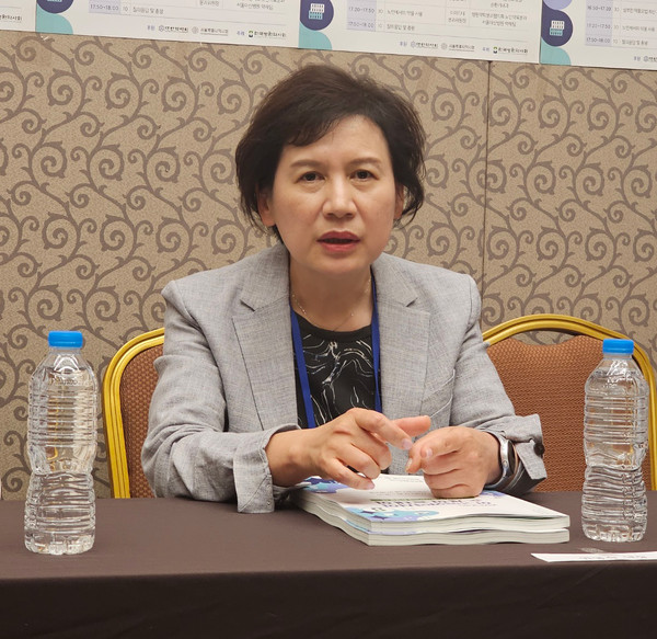 ▲ 민명숙 전문약사운영단장은 보건복지부의 전문약사제도 세부 시행방안이 아직 공표되지 않아 아쉽다고 말했다.