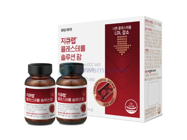▲ 일동제약이 프로바이오틱스 건강기능식품 브랜드 ‘지큐랩(gQlab)’의 약국 유통용 신제품 ‘지큐랩 콜레스테롤 솔루션 팜’을 출시한다.