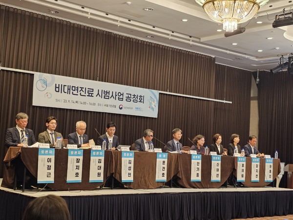 ▲ 복지부는 14일, 비대면 진료 시범사업 공청회를 진행했다.