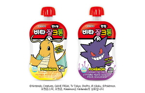 ▲ 조아제약은 인기 포켓몬 망나뇽(망고맛)과 팬텀(포도맛)을 적용한 비타 잘크톤 2종을 출시했다