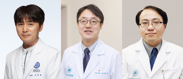 ▲ (왼쪽부터) 지헌영 교수, 박덕우 교수, 김남국 교수