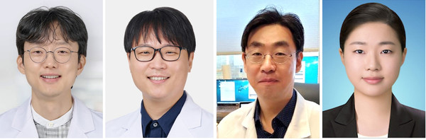 ▲ (왼쪽부터) 이다근 교수, 최재일 연구교수, 성창욱 교수, 조은정 연구원