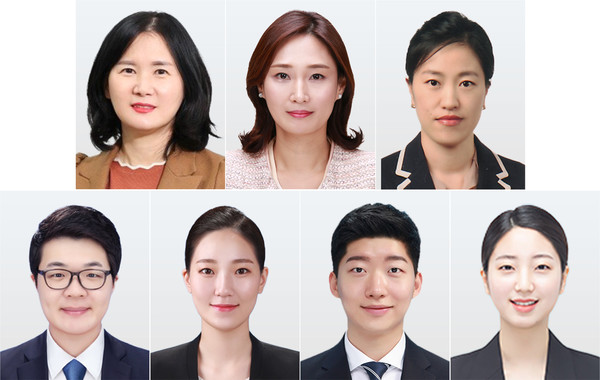 ▲ 첫줄 왼쪽부터 박명화 교수, 장인숙 간호사, 김성림 간호사, 둘째줄 왼쪽부터 임원재 간호사, 김가애 간호사, 배경호 간호사, 김예린 간호사