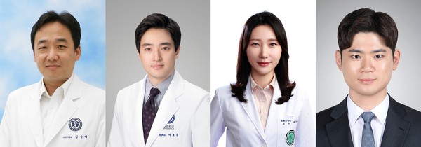 ▲ (왼쪽부터) 세브란스병원 김승업 교수, 연세의대 이호규 교수, 이대목동병원 이한아 교수, 연세의대 이혁희 임상강사