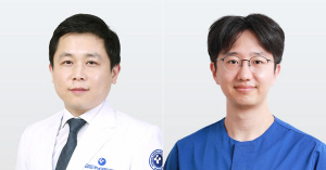 ▲ 김경환 교수(왼쪽)와 홍인서 전공의
