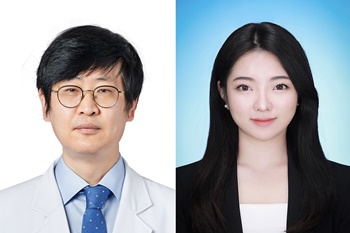 ▲ 이정규 교수(왼쪽)과 허정선 전공의.