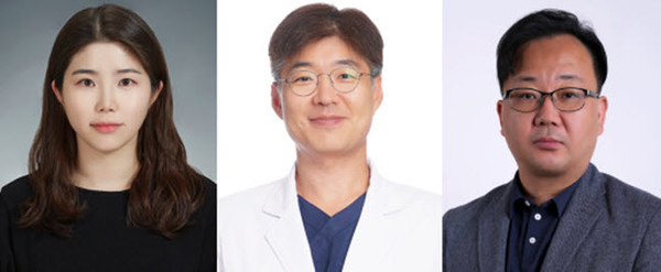 ▲ (왼쪽부터) 정나영 전공의, 박현태 교수, 태우석 교수