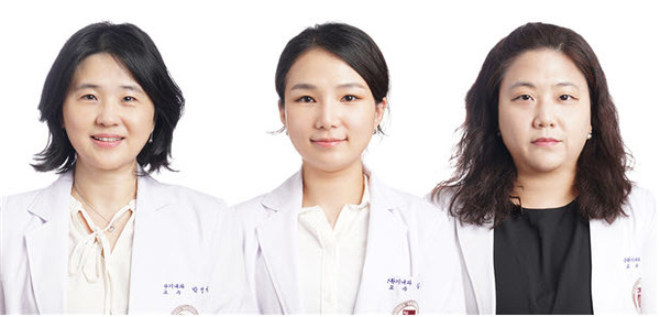 ▲ (왼쪽부터) 박성미 교수, 김소리 교수, 김미나 교수