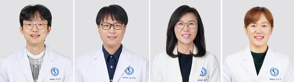 ▲ (왼쪽부터)이다근 교수, 최재일 연구교수, 김유선, 임수빈 교수