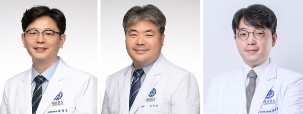 ▲ (왼쪽부터) 황성순 교수, 김석모 교수, 윤혁준 교수