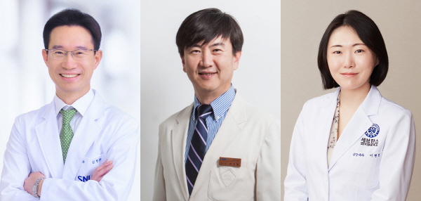 ▲ (왼쪽부터) 김형관 교수, 이상철 교수, 이현정 교수