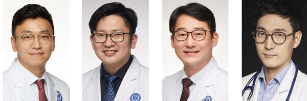 ▲ (왼쪽부터) 김덕기 교수, 이재근 교수, 주동진 교수, 임승혁 강사