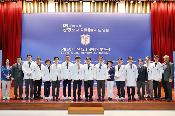 ▲ 계명대 동산병원이 병원장 이ㆍ취임 예배를 진행했다.