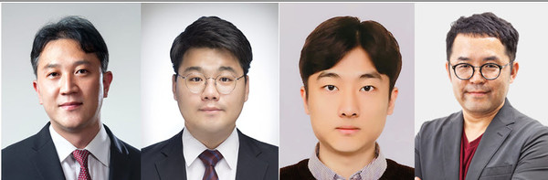▲ (왼쪽부터) 장동균 교수, 김홍진 박사, 금병락 박사, 김건화 책임연구원
