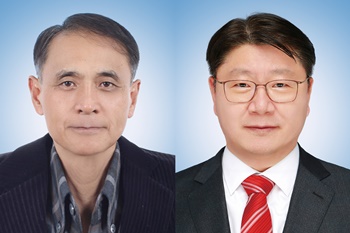 ▲ 도황 후보(왼쪽)과 이길호 후보.