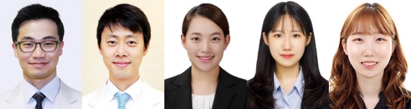 ▲ (왼쪽부터) 명우재 교수, 원홍희 교수, 김혜진 연구원, 안예은 연구원, 윤주현 연구원